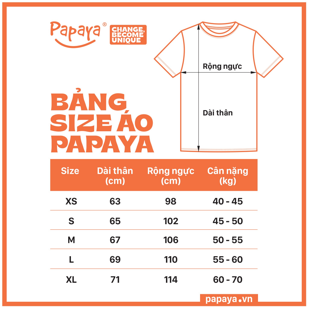 Mô tả Áo sát nách áo tanktop Papaya cho các bé từ 40 đến 65kg - 1