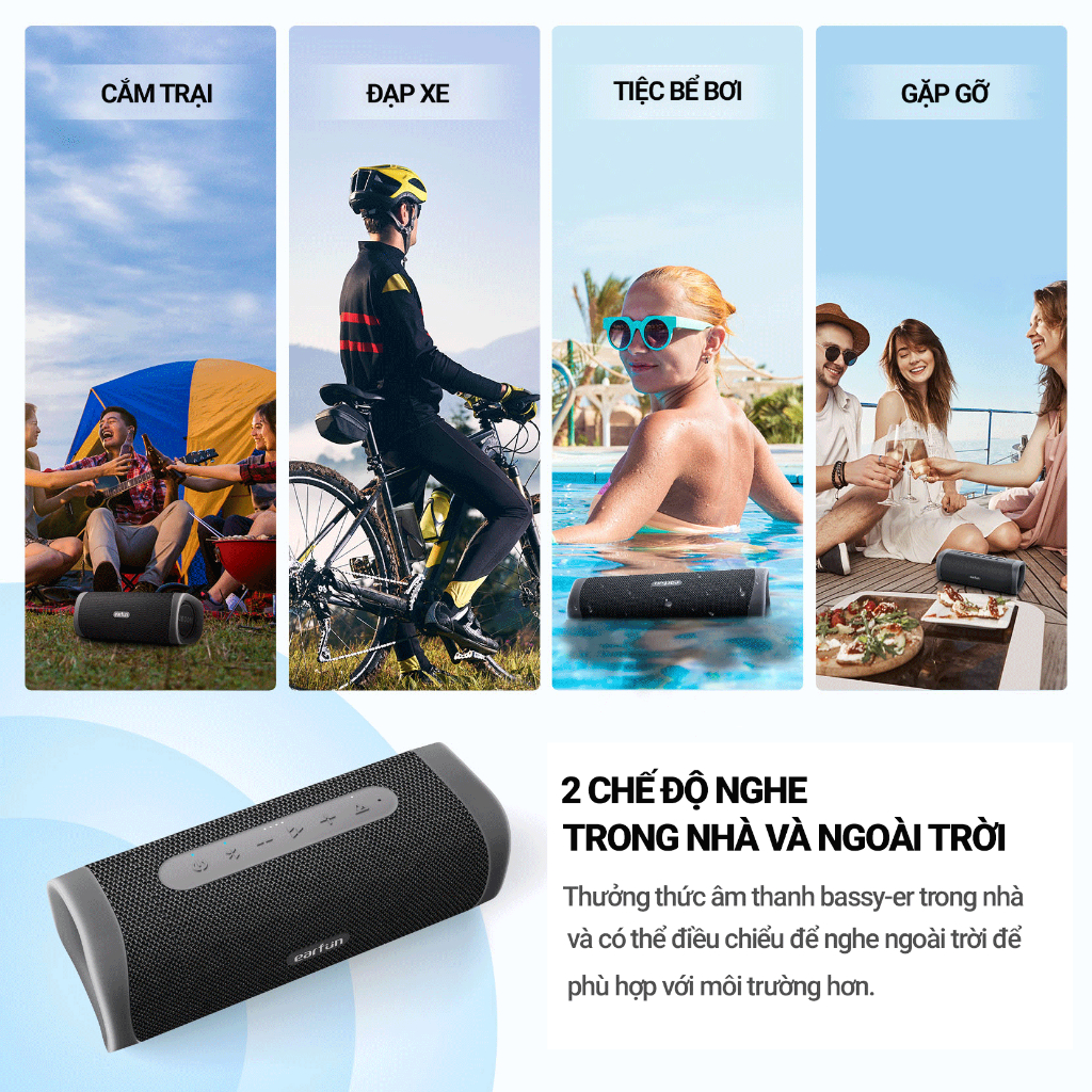 Mô tả Loa bluetooth di động EarFun UBOOM L kết nối App, Chống nước IP67, Pin 16 giờ, công suất 28W - 3