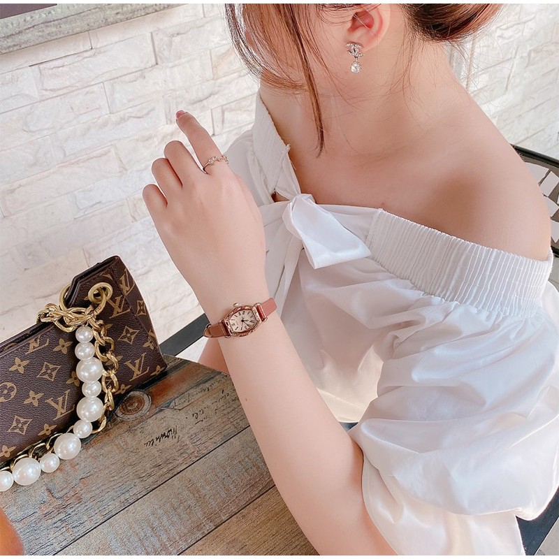 Mô tả Đồng hồ nữ dây da nâu Julius JA-544, vòng tay & dây da đồng hồ| Julius Official - 6