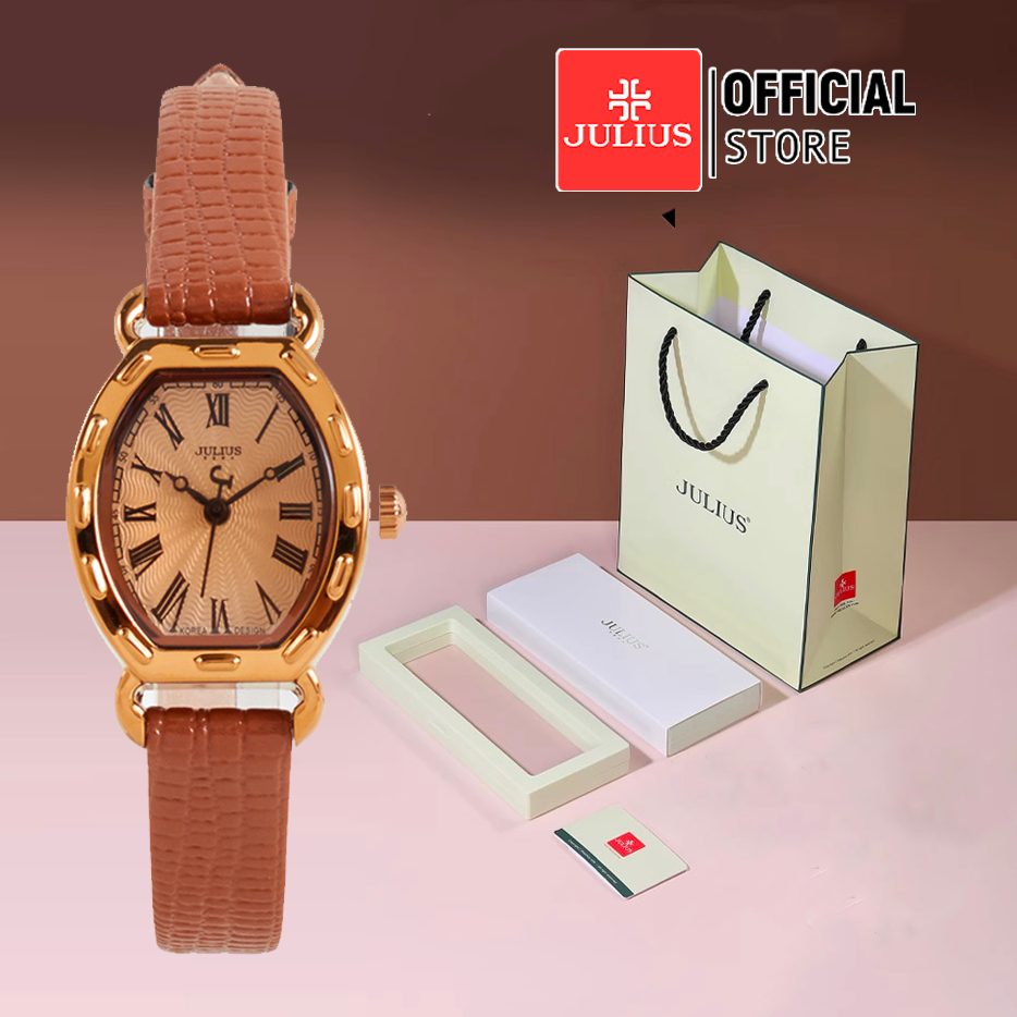 Mô tả Đồng hồ nữ dây da nâu Julius JA-544, vòng tay & dây da đồng hồ| Julius Official - 10