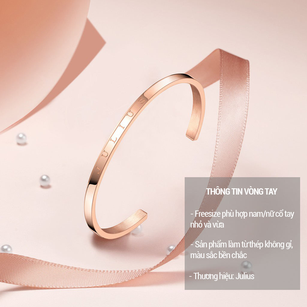 Mô tả Đồng hồ nữ dây da nâu Julius JA-544, vòng tay & dây da đồng hồ| Julius Official - 1