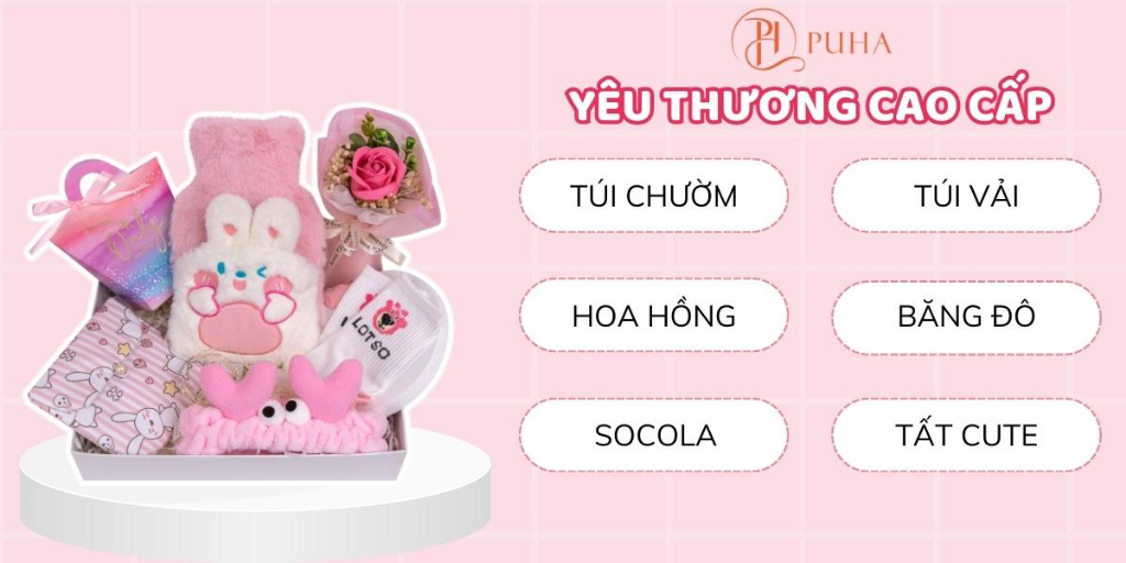 Mô tả Túi chờm bụng kinh PUHA 500ml, sưởi ấm nóng giảm đau cho bạn nữ, quà tặng bạn gái ngày dâu - 5