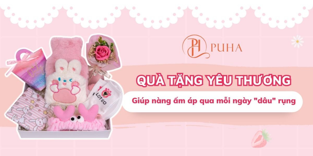 Mô tả Túi chờm bụng kinh PUHA 500ml, sưởi ấm nóng giảm đau cho bạn nữ, quà tặng bạn gái ngày dâu - 1