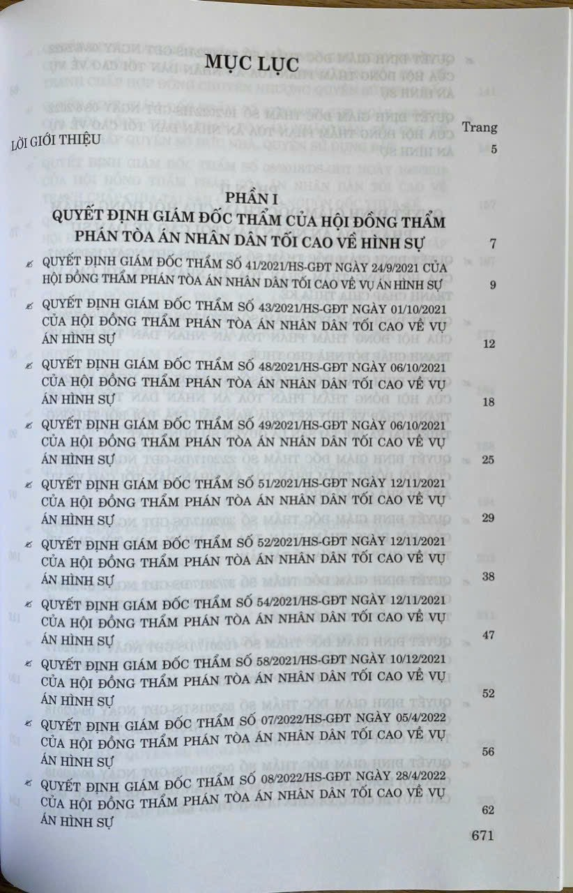Mô tả Sách Tuyển tập các quyết định giám đốc thẩm của Hội đồng Thẩm phán Tòa án nhân dân tối cao về hình sự, dân sự - 2