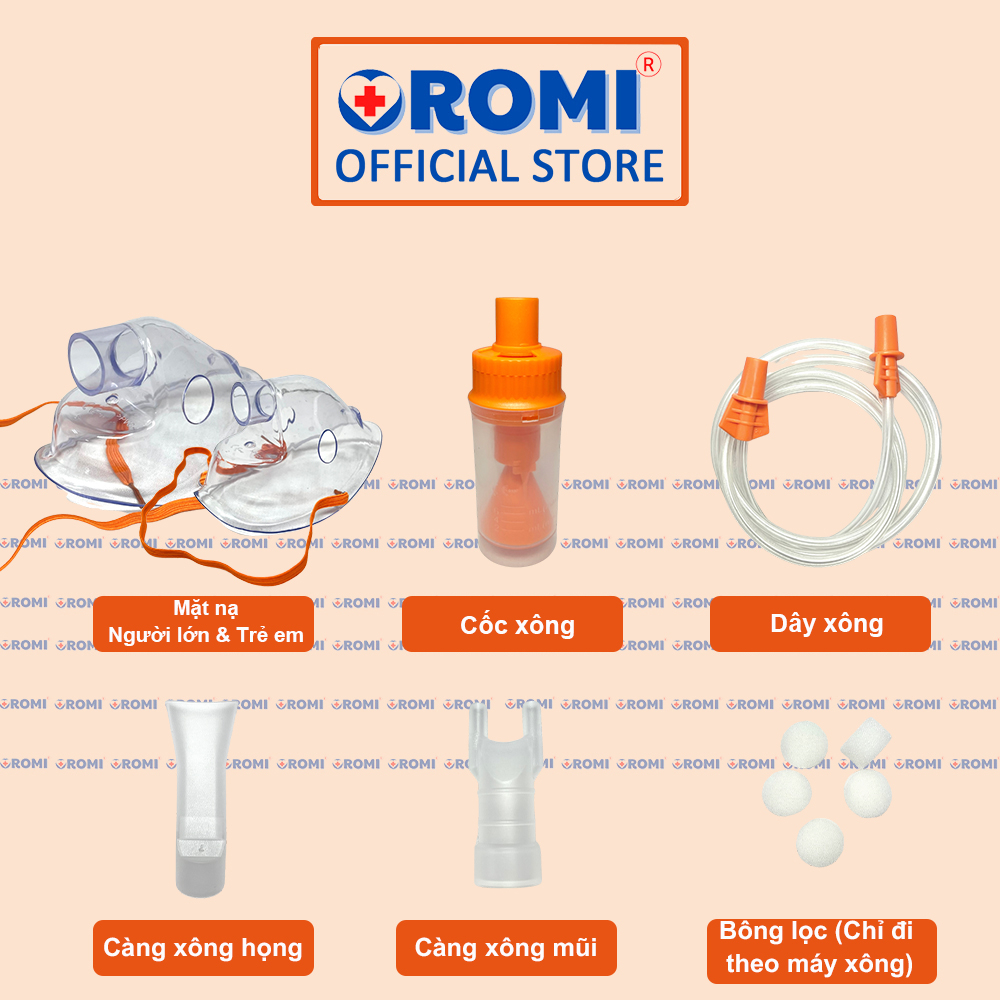 Mô tả Phụ kiện máy xông khí dung, máy hút dịch cho máy xông mũi họng, máy hút mũi y tế cho trẻ em - 1