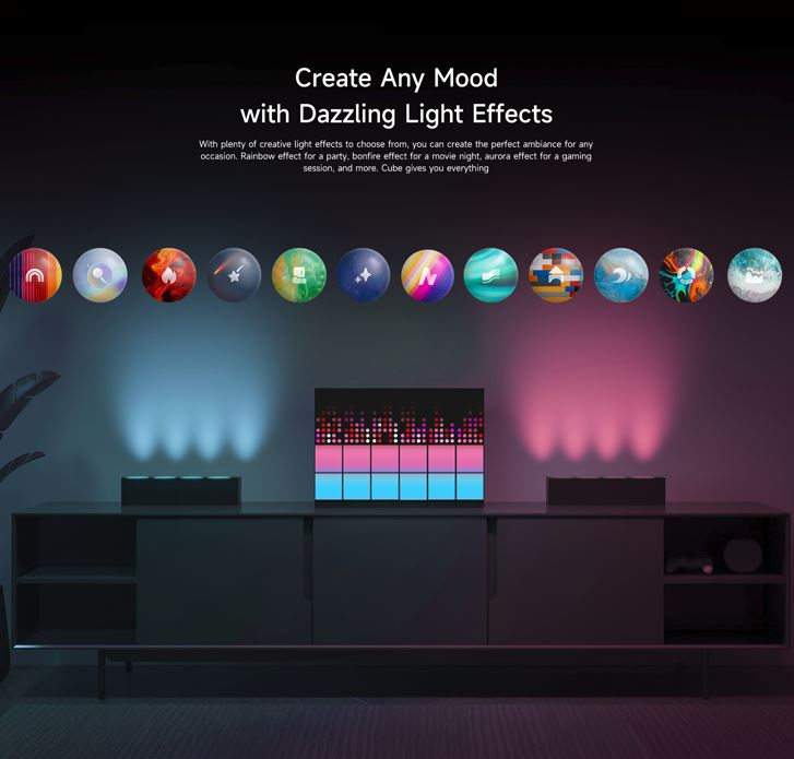 Mô tả Đèn Yeelight Cube trang trí đa năng thông minh, nhiều hiệu ứng ánh sáng, gamesync, musicsyne - 4
