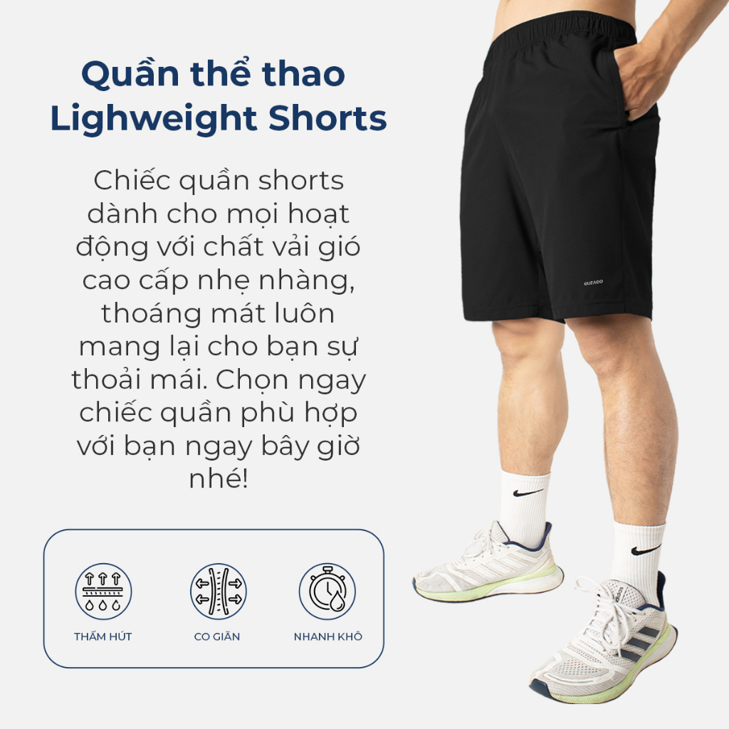Mô tả Bộ quần áo thể thao nam cổ tròn Guzado Chất Coolmax thể thao vận động thoải mái BTS02 - 2