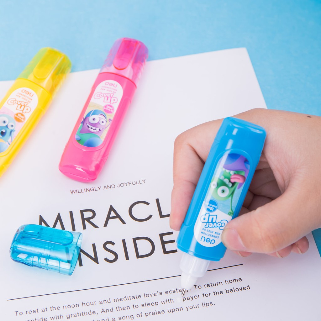 Mô tả Bút Xóa Nước 12ml Deli Bút Xóa Sạch Nhanh Khô An Toàn Sử Dụng Thuận Tiện Học Sinh Sinh Viên Văn Phòng - 1