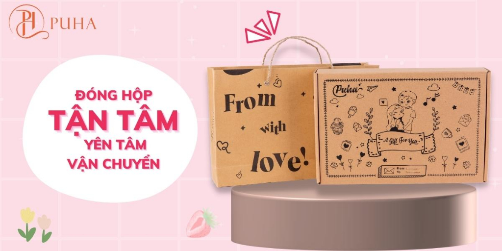 Mô tả Combo quà sinh tặng bạn gái gồm, túi chườm nóng sưởi ấm bụng kinh PUHA 1000ml kèm phụ kiện cute - 6
