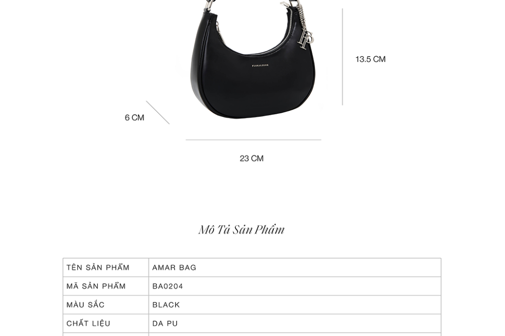 Mô tả Túi xách Floralpunk Amar Bag - Black - 6