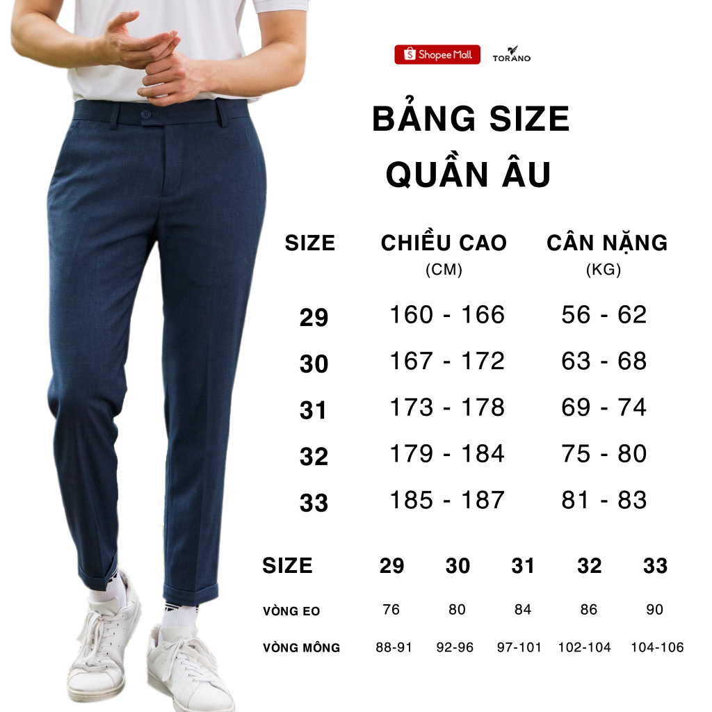 Mô tả Quần âu nam TORANO slim-fit cạp trơn chuẩn phom DABT900 - 5