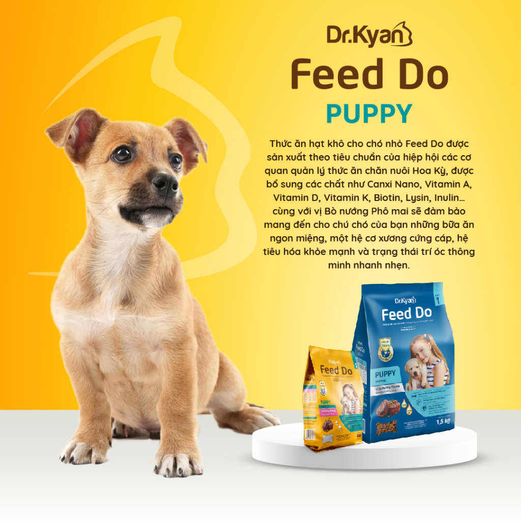 Mô tả Dr.Kyan - Thức ăn hạt cho chó nhỏ Feed Do - Puppy 400g - Vị bò nướng pho mai - DrKyan - 2