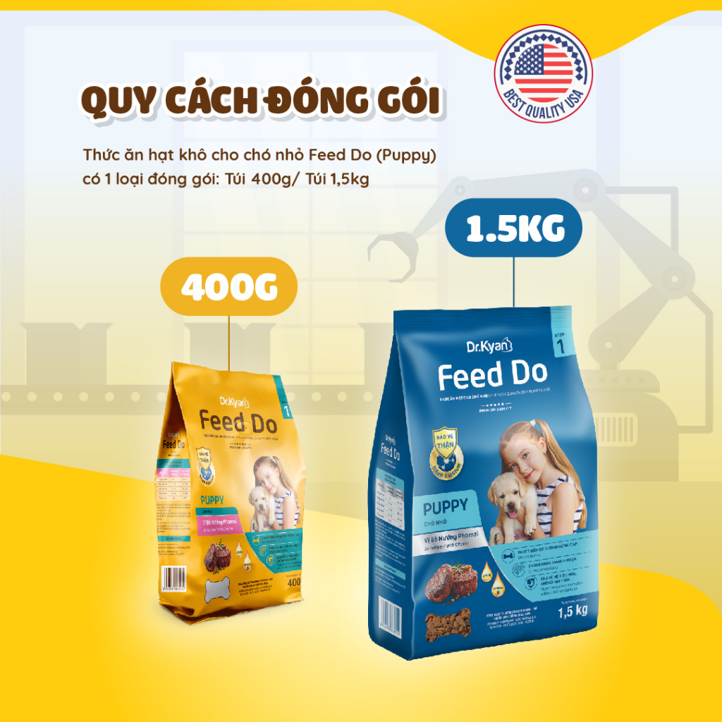 Mô tả Dr.Kyan - Thức ăn hạt cho chó nhỏ Feed Do - Puppy 400g - Vị bò nướng pho mai - DrKyan - 7