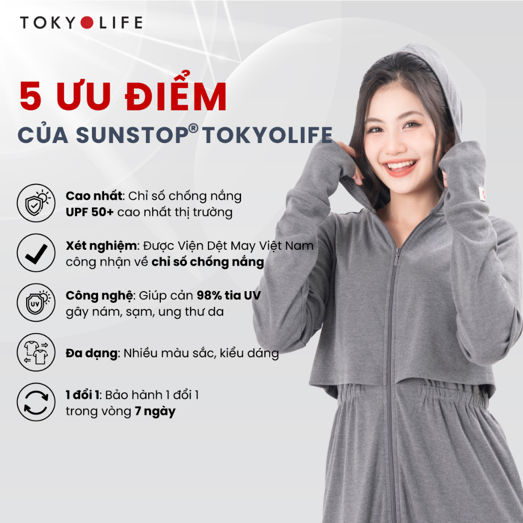 Áo Chống Nắng Nữ Chống Tia Uv Sunstop X Dáng Dài Thoáng Mát Tokyolife  F9Uvc021K/F9Uvc021M | Shopee Việt Nam