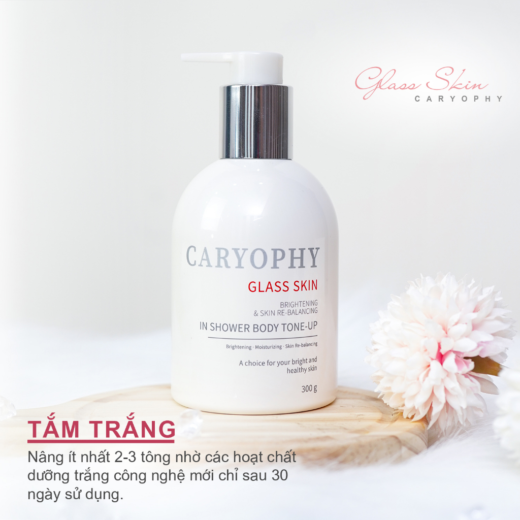 Mô tả Kem dưỡng trắng da Body Caryophy Glass Skin Hàn Quốc dưỡng trắng dưỡng sáng che khuyết điểm 300gr - 6