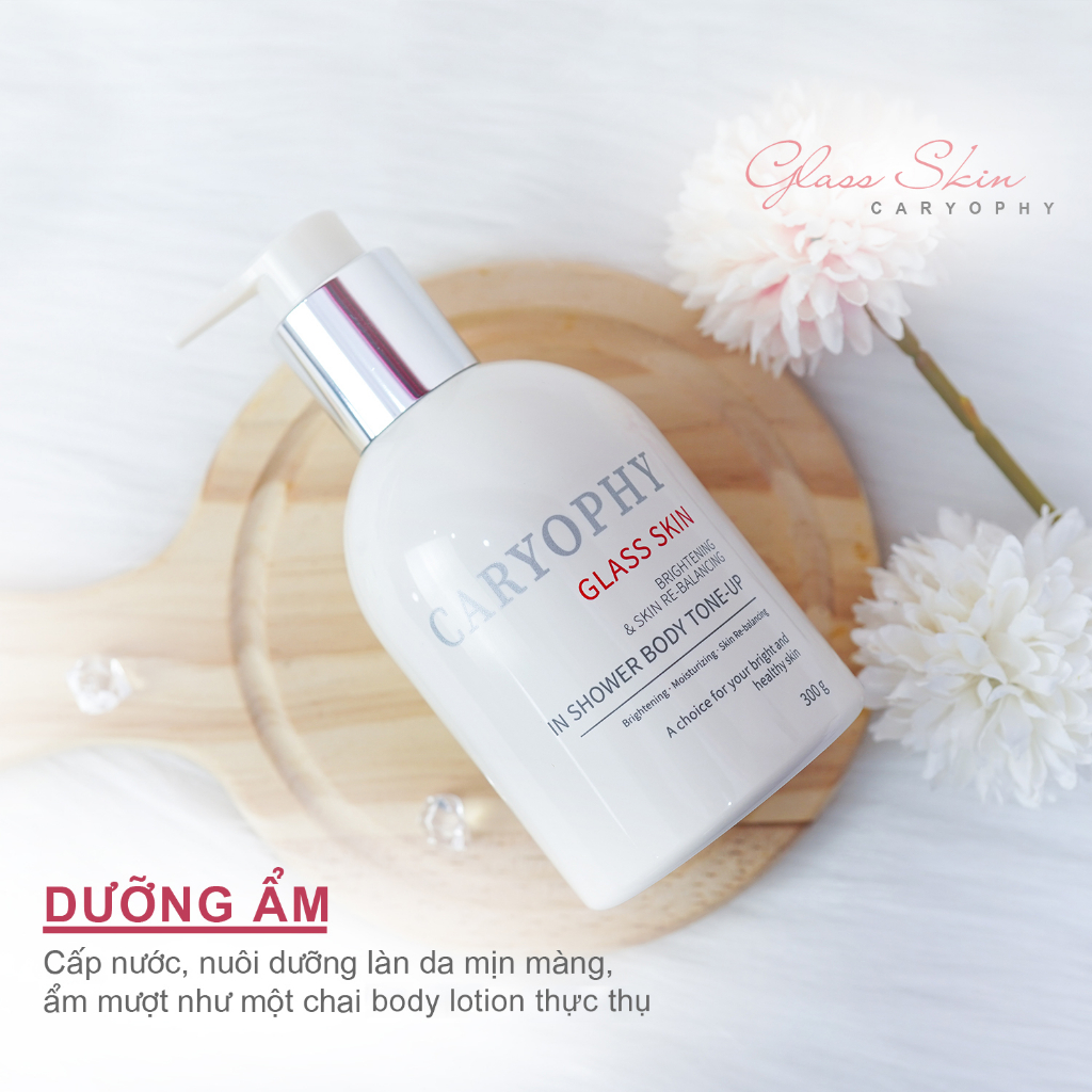 Mô tả Kem dưỡng trắng da Body Caryophy Glass Skin Hàn Quốc dưỡng trắng dưỡng sáng che khuyết điểm 300gr - 7