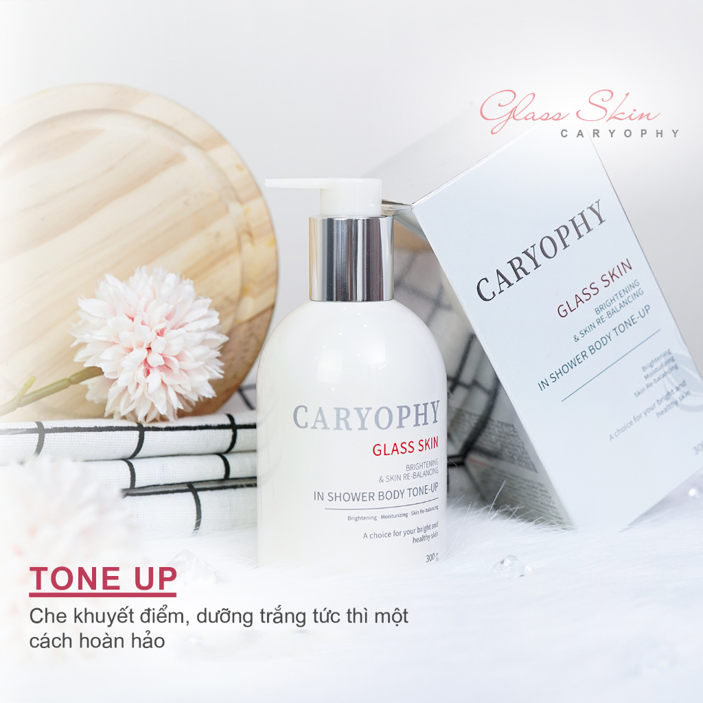 Mô tả Kem dưỡng trắng da Body Caryophy Glass Skin Hàn Quốc dưỡng trắng dưỡng sáng che khuyết điểm 300gr - 8