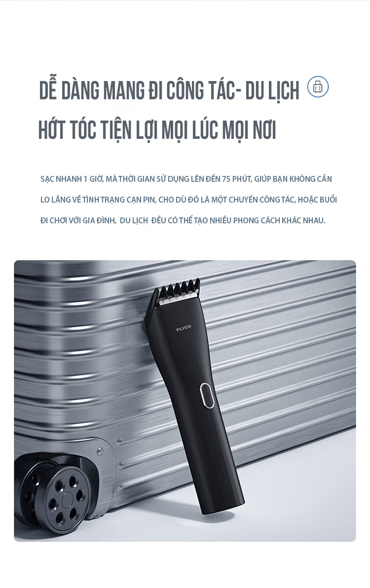 Mô tả Tông Đơ Cắt Tóc Flyco FC1902VN Điều Chỉnh Cử 7 Cự Ly - Hàng Chính Hãng - 7
