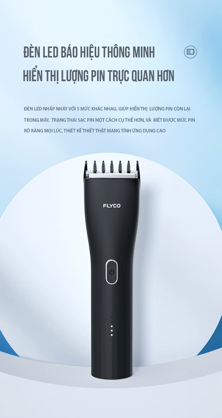 Mô tả Tông Đơ Cắt Tóc Flyco FC1902VN Điều Chỉnh Cử 7 Cự Ly - Hàng Chính Hãng - 6