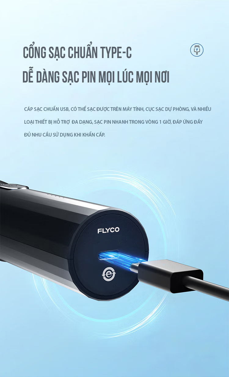 Mô tả Tông Đơ Cắt Tóc Flyco FC1902VN Điều Chỉnh Cử 7 Cự Ly - Hàng Chính Hãng - 8
