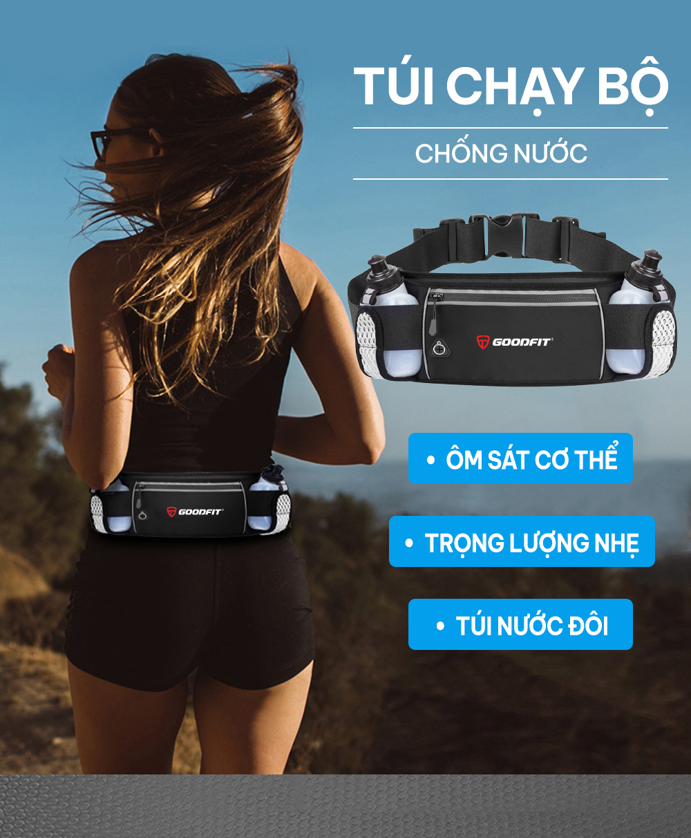 Mô tả Túi đeo chạy bộ 2 ngăn đựng nước GoodFit GF120RB - 2