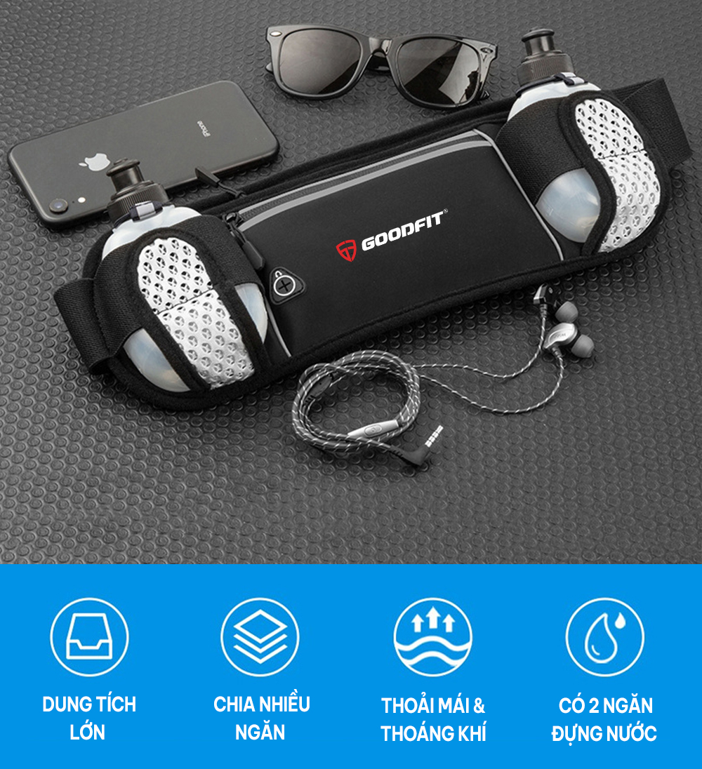 Mô tả Túi đeo chạy bộ 2 ngăn đựng nước GoodFit GF120RB - 3