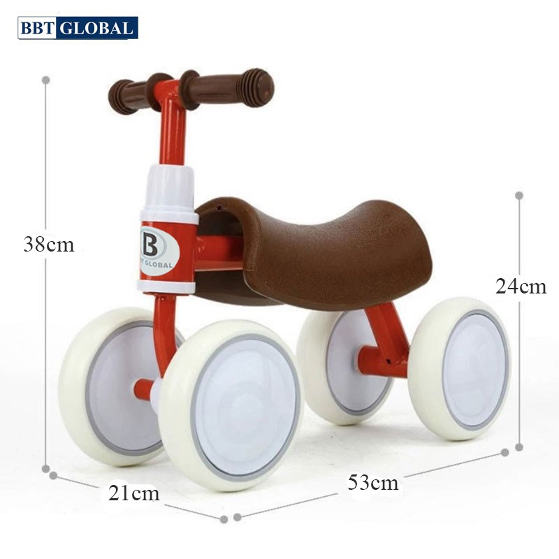 Mô tả Xe chòi chân cho bé 1 tuổi BBT Global, khung kim loại chắc chắn , bảo hành 1 năm - 4