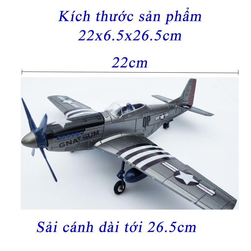 Mô tả Đồ chơi mô hình lắp ghép 4D KAVY máy bay trực thăng phi cơ chiến đấu P51-AMERICAN - 1