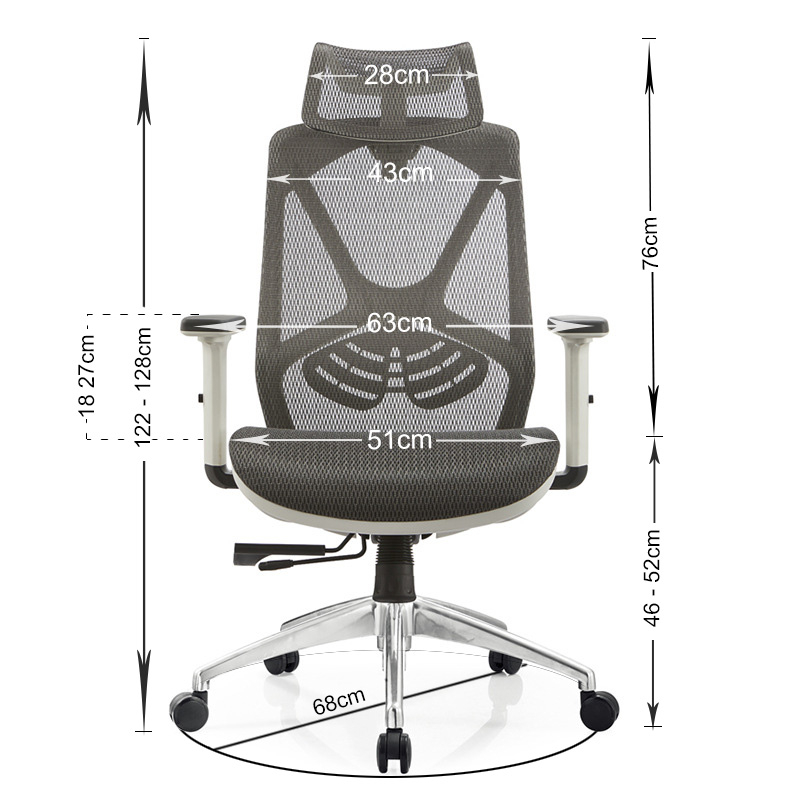 Mô tả Ghế công thái học Nghia Furniture Spider, Full lưới thoáng khí, ngả sâu 135 độ, bảo hành 3 năm - 1