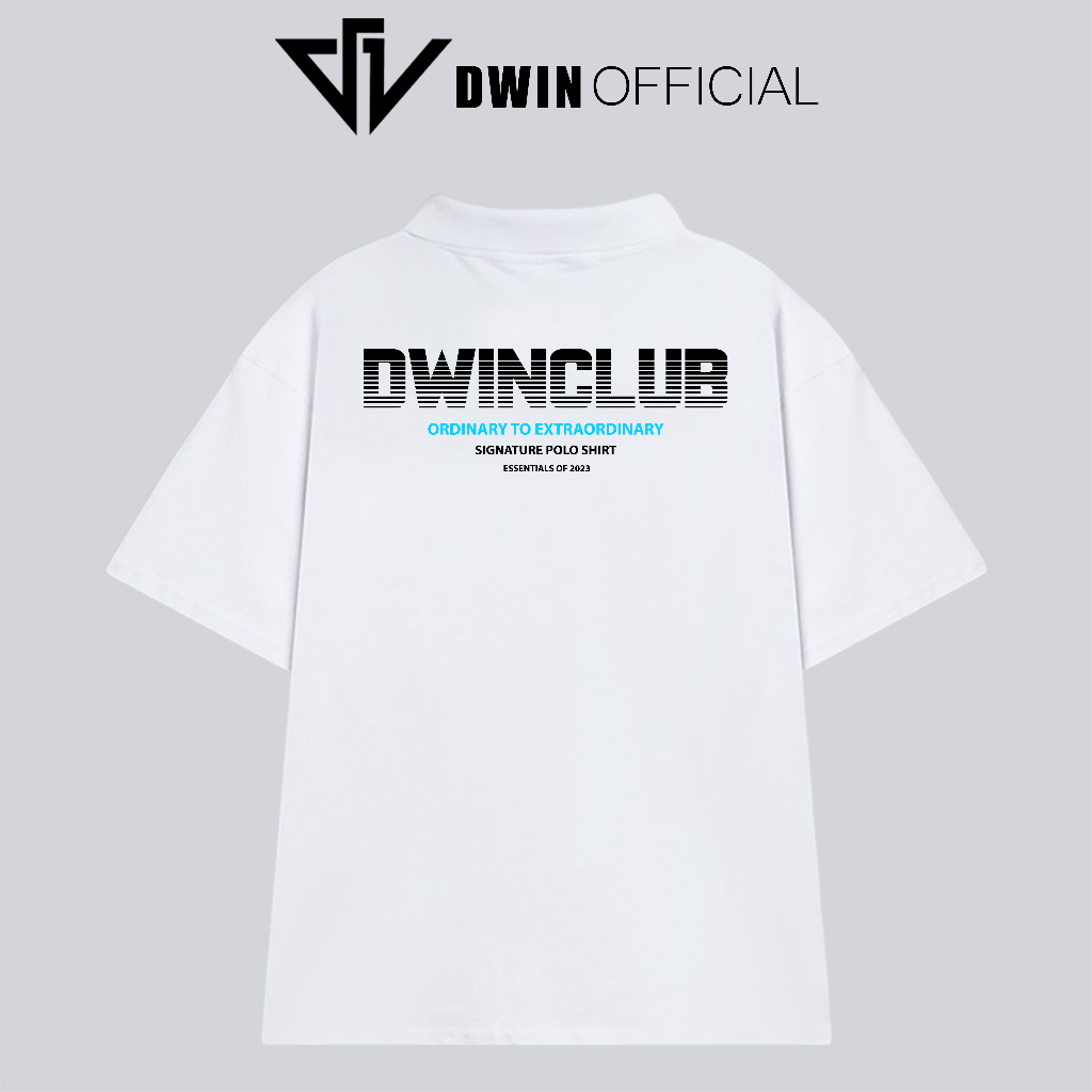 Mô tả Áo polo nam nữ trơn brand Dwin tee cổ bẻ basic form rộng phông tay lỡ unisex oversize - 4