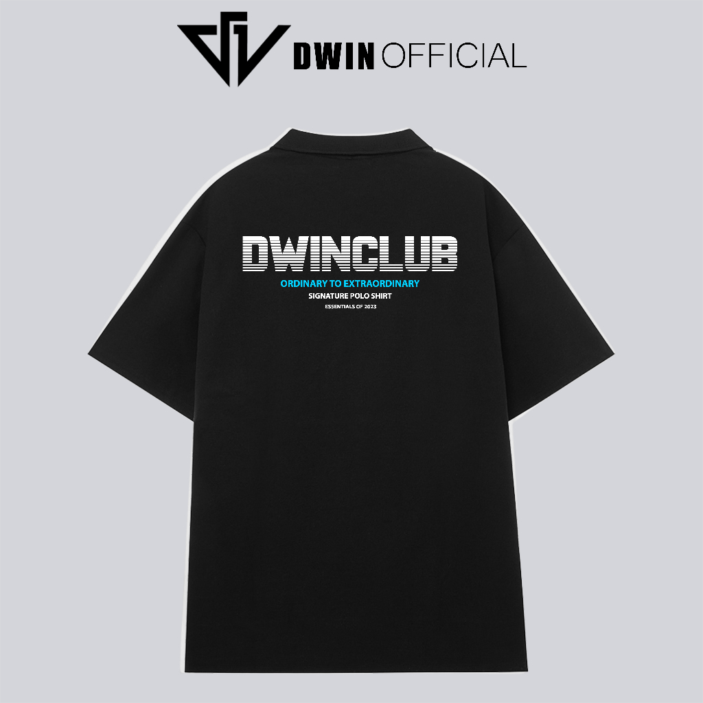 Mô tả Áo polo nam nữ trơn brand Dwin tee cổ bẻ basic form rộng phông tay lỡ unisex oversize - 5