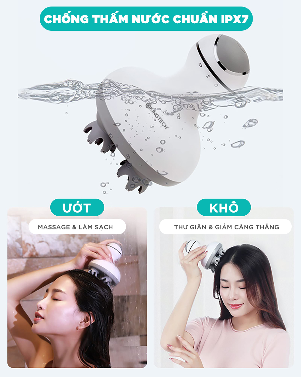 Mô tả Máy Massage Đầu Cổ Mặt Mini Đa Năng KINGTECH ST-701 - Chính Hãng - Xoa Bóp Đầu Giải Toả Căng Thẳng, Mệt Mỏi - 4