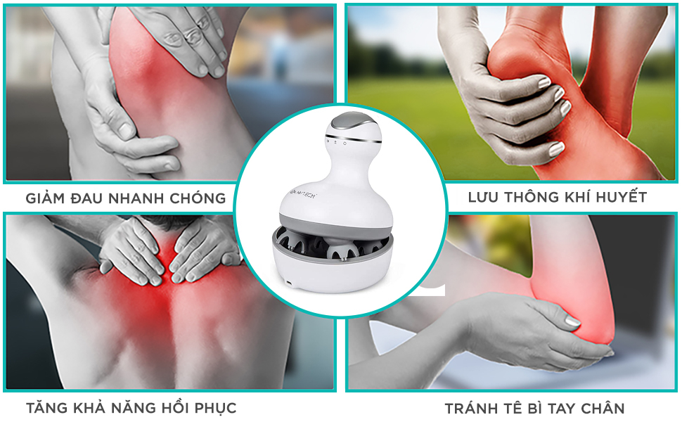 Mô tả Máy Massage Đầu Cổ Mặt Mini Đa Năng KINGTECH ST-701 - Chính Hãng - Xoa Bóp Đầu Giải Toả Căng Thẳng, Mệt Mỏi - 8
