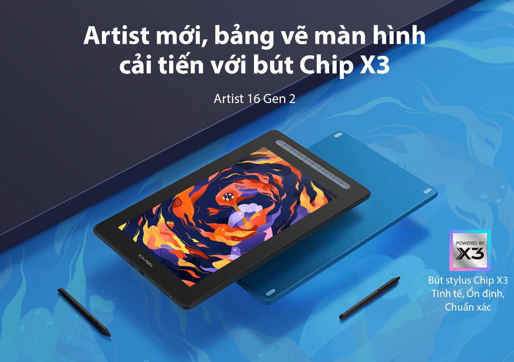 Mô tả Bảng Vẽ Màn Hình XP-PEN Artist 12 Gen 2 Chip X3 127% SRGB Cảm Ứng Nghiêng - 1