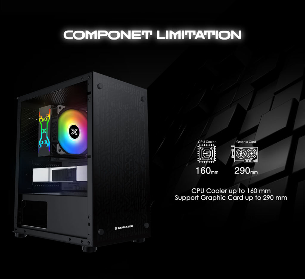 Vỏ Case máy tính XIGMATEK NYM 2F (EN48946) - M-ATX, 2 SIDE TEMPERED ...