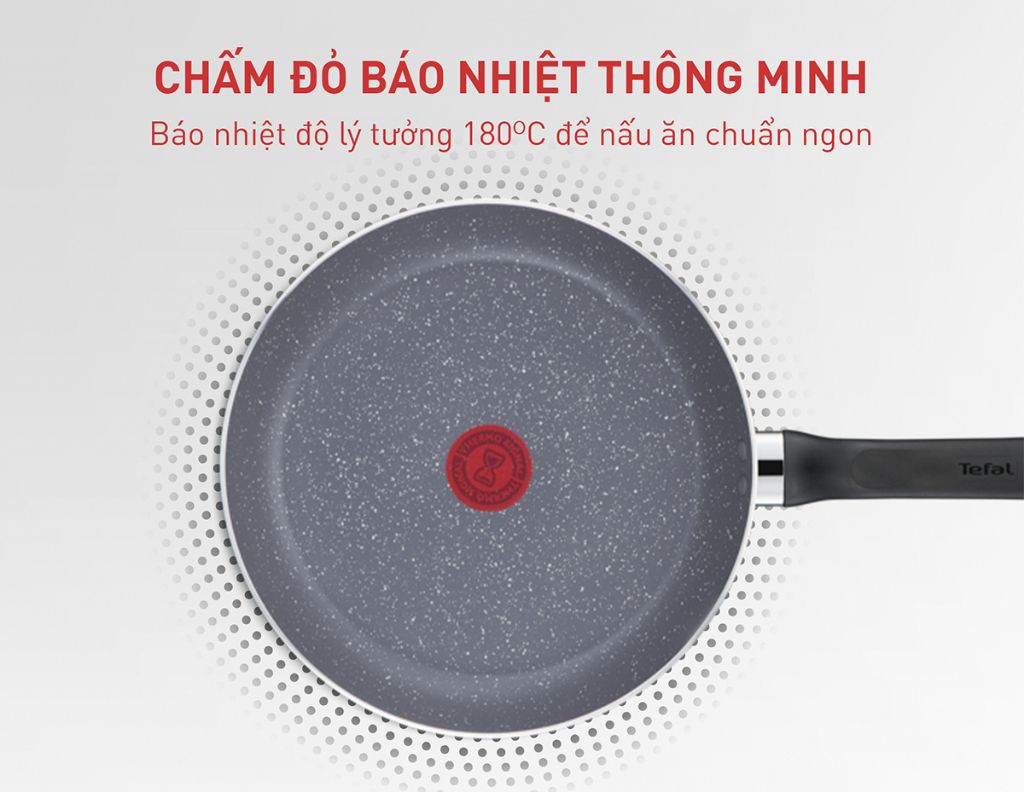 Mô tả Chảo chiên sâu lòng vân đá Tefal Natura B2266595 26cm - 3