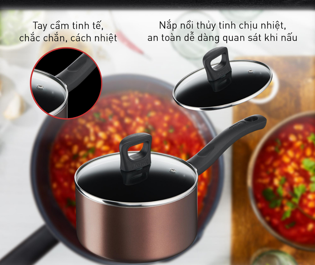 Mô tả Nồi cán dài/ quánh Tefal Day By Day 18cm - 3