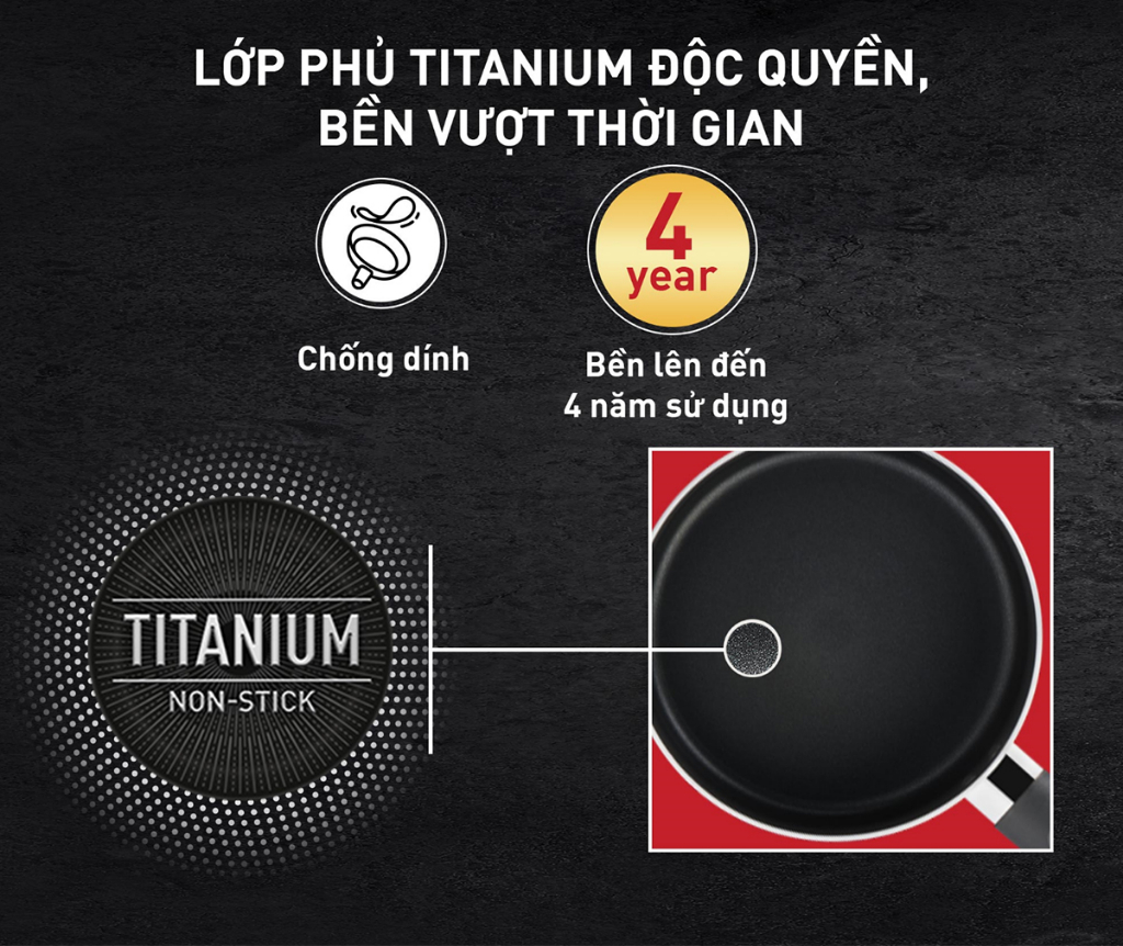 Mô tả Nồi cán dài/ quánh Tefal Day By Day 18cm - 2