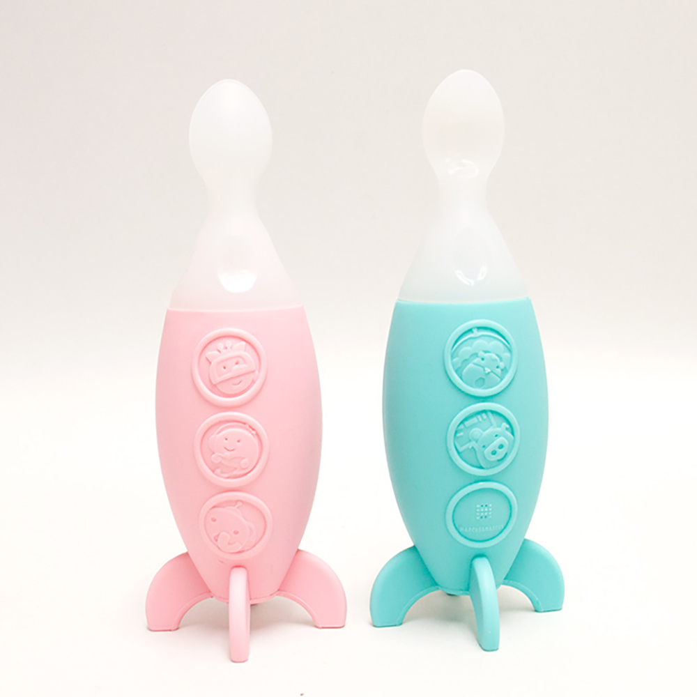 Mô tả Bình Bóp Ăn Dặm Silicon Có Thìa Marcus & Marcus 90ml, Cho Bé Từ 6 Tháng - 1