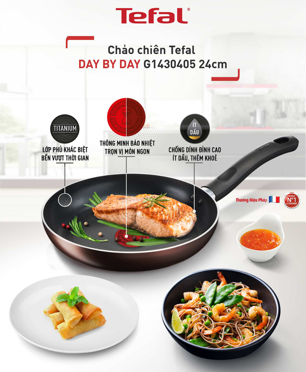 Mô tả Chảo chiên Tefal Day By Day 24cm - 7