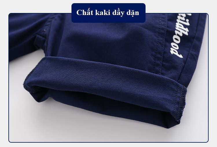 Mô tả Quần bé trai hàn quốc mùa hè dáng short chất kaki dày dặn mền mịn cho trẻ em SKIDS - 2