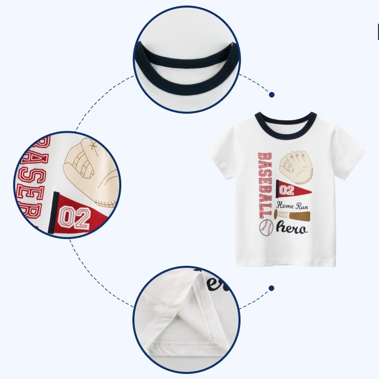Mô tả Áo thun bé trai cộc tay mùa hè hàn quốc chất cotton cho trẻ em 2 đến 8 tuổi SKIDS - 2