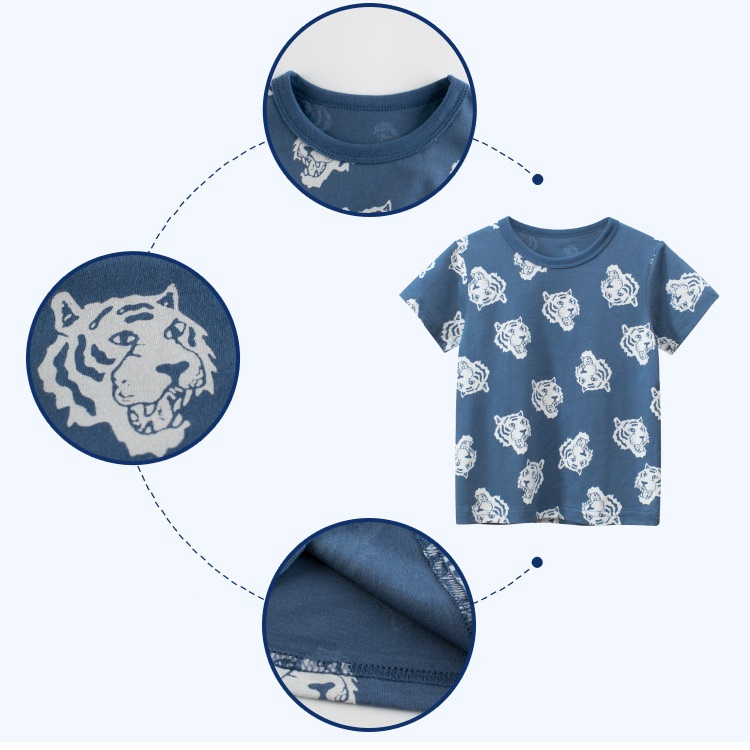 Mô tả Áo thun bé trai cộc tay mùa hè hàn quốc chất cotton cho trẻ em 2 đến 8 tuổi SKIDS - 1