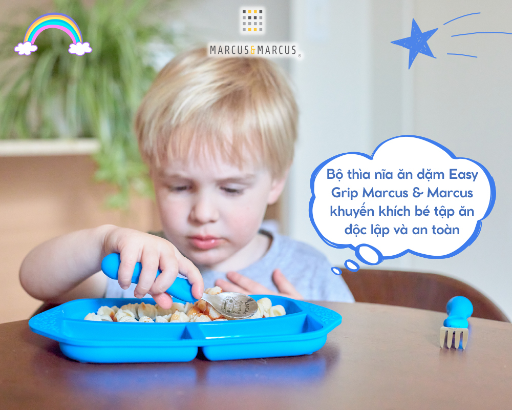 Mô tả Bộ Thìa Nĩa Ăn Dặm Easy Grip Marcus & Marcus Cho Bé Từ 3 Tuổi - 3
