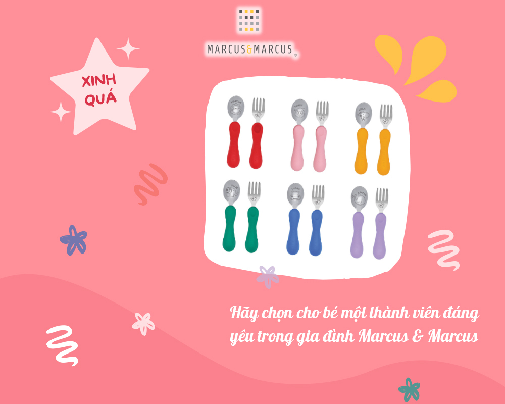 Mô tả Bộ Thìa Nĩa Ăn Dặm Easy Grip Marcus & Marcus Cho Bé Từ 3 Tuổi - 4