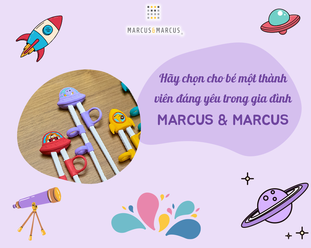 Mô tả Đũa Tập Ăn Phi Hành Gia Marcus & Marcus Cho Bé Từ 3 Tuổi - 4