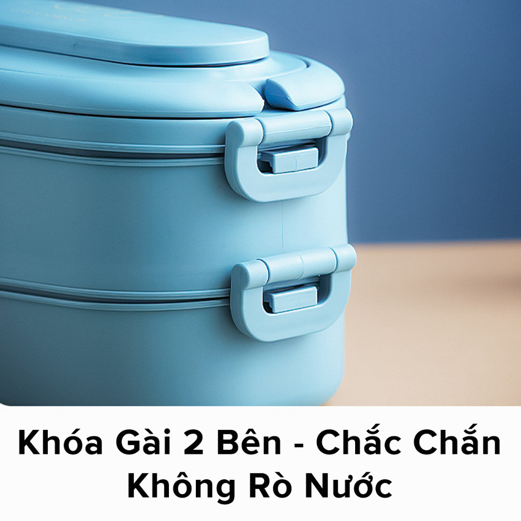 Mô tả Hộp Đựng Cơm 2 Tầng Nhựa Nguyên Sinh PP Cao Cấp - Chọn Màu – Cặp Lồng Cơm, Thức Ăn Chính Hãng Amalife - 5