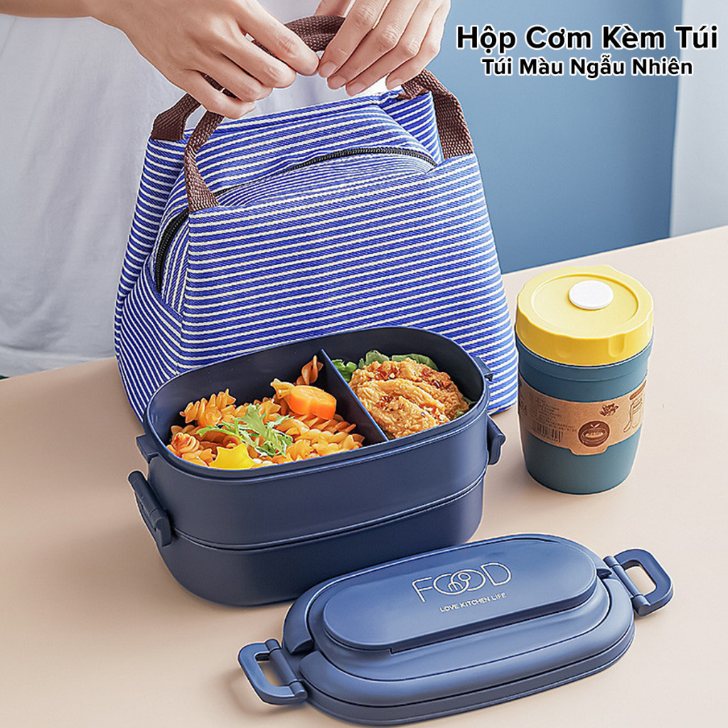 Mô tả Hộp Đựng Cơm 2 Tầng Nhựa Nguyên Sinh PP Cao Cấp - Chọn Màu – Cặp Lồng Cơm, Thức Ăn Chính Hãng Amalife - 9