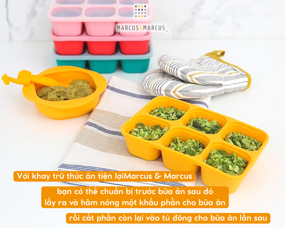 Mô tả Khay Silicon Trữ Đông Đồ Ăn Dặm Cho Bé Marcus & Marcus - 3