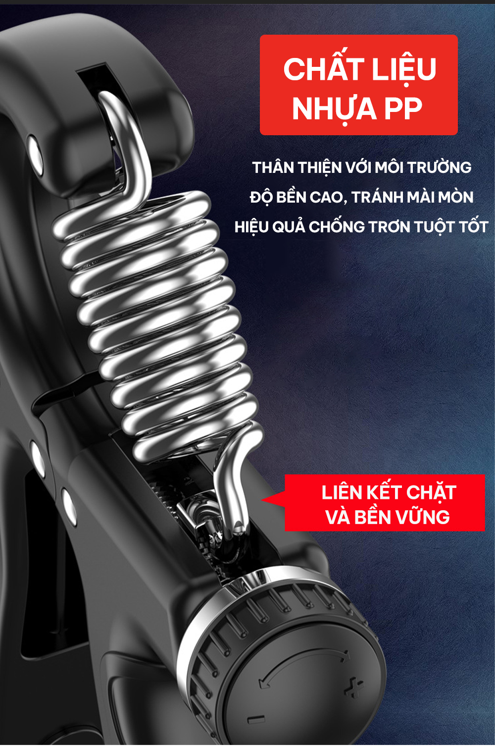 Mô tả Kìm bóp tay, kìm tập tay chữ A có đếm số tự động GoodFit GF02E kìm tập cơ tay điều chỉnh lực từ 5-60kg - 8